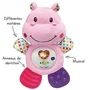 VTECH BABY - Hochet Peluche Croc'Hippo Rose - Peluche Texturée avec Musique, Phrases, Lumières et Mélodies pour Bébé