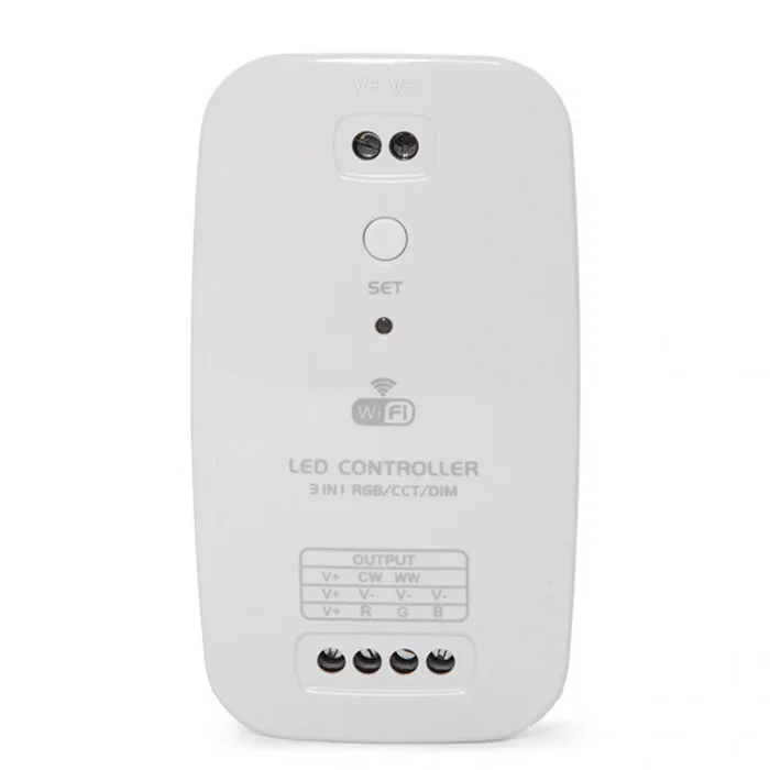Contrôleur Wi-Fi pour ruban LED 3-en-1 RGB/CCT/Dim compatible Alexa