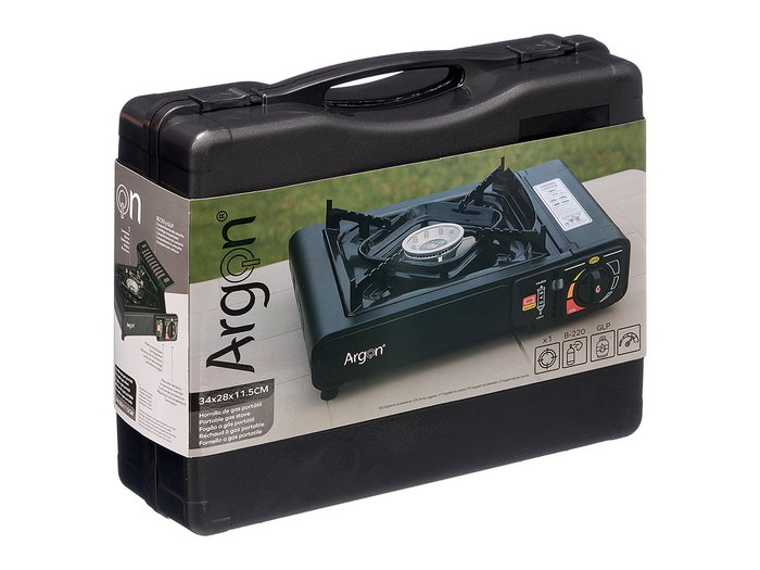 ARGON Réchaud à gaz portable noir