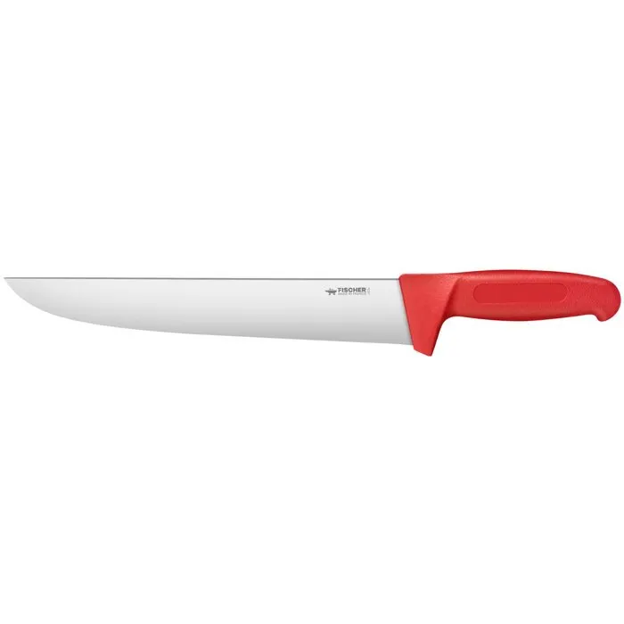 Fisher Couteau à trancher Pro surmoulé - Lame 28 cm - Rouge