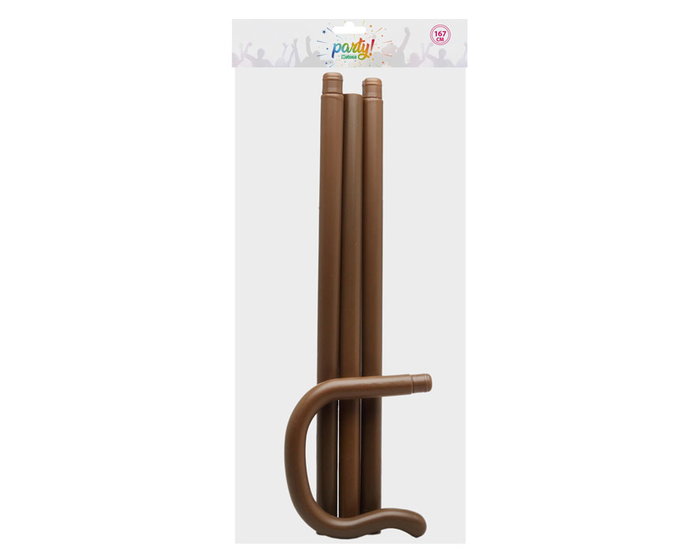 Bâton Démontable Marron 167 cm pour Déguisement de Berger, Grand-père ou Personnage Religieux