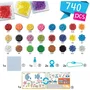 Aquabeads - Kit de création Stitch - 700 perles multicolores avec canevas, vaporisateur et attaches - Porte-clés - A partir de 4 ans