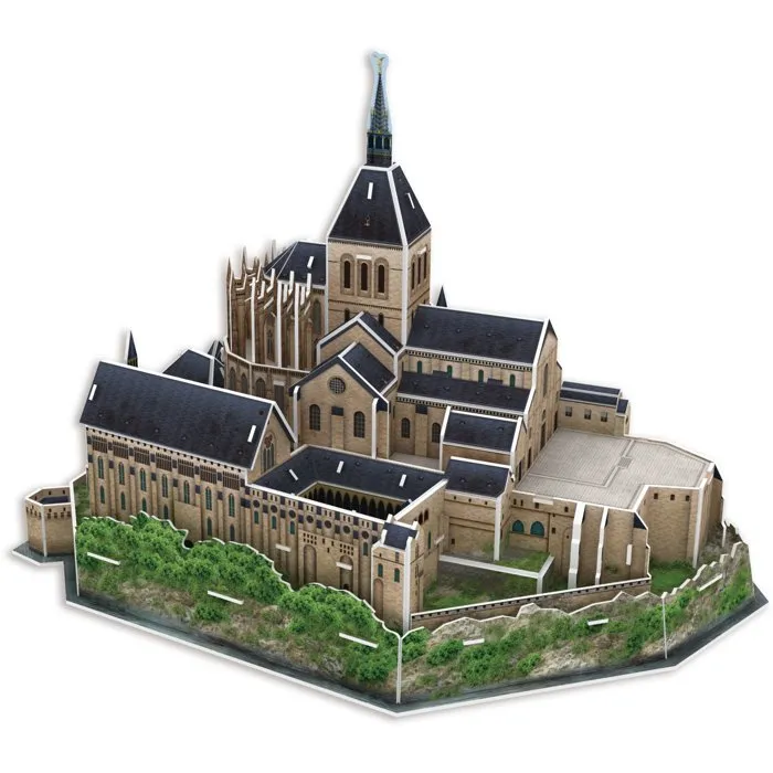 Megableu - Puzzle 3D Mont Saint Michel - 125 pièces - Monument Français - À partir de 7 ans