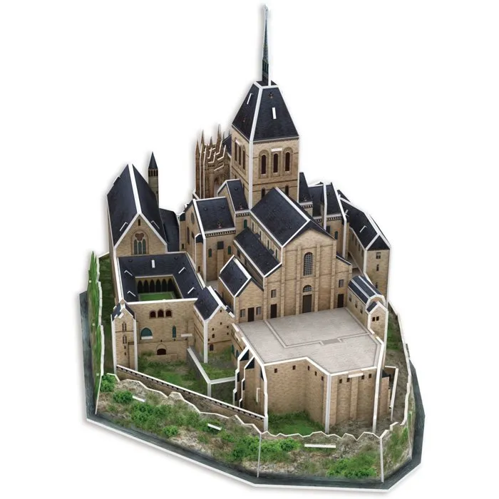 Megableu - Puzzle 3D Mont Saint Michel - 125 pièces - Monument Français - À partir de 7 ans