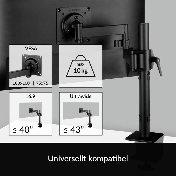 Support de table d'écran Arctic AEMNT00061A 43" 40"