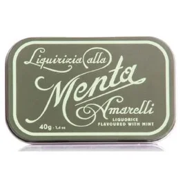 Amarelli Green Favette Menta Expositor 12x40g - Réglisse à la Menthe