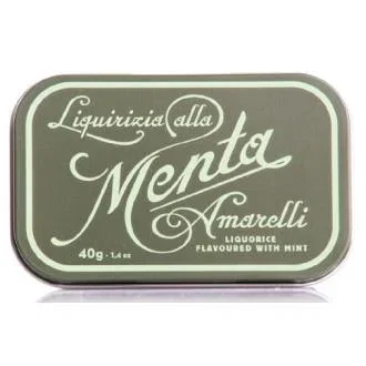 Amarelli Green Favette Menta Expositor 12x40g - Réglisse à la Menthe Amarelli Green Favette Menta Expositor 12x40g - Réglisse à la Menthe