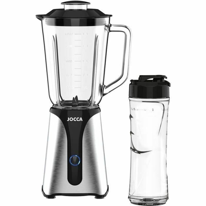 Jocca Mixeur Blender Noir avec Bol en Verre 1 L et Bouteille 600 ml Jocca Mixeur Blender Noir avec Bol en Verre 1 L et Bouteille 600 ml