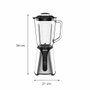 Jocca Mixeur Blender Noir avec Bol en Verre 1 L et Bouteille 600 ml