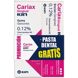 KIN CARIAX GINGIVAL Coffret avec Bain Buccal 250ml et Dentifrice 75ml