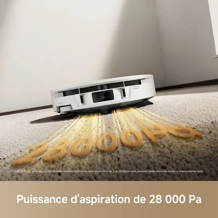 Mova S70 Roller | Aspirateur robot laveur 28 000 Pa - 3,2 L - Blanc Mova S70 Roller | Aspirateur robot laveur 28 000 Pa - 3,2 L - Blanc