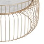 BigBuy Home Table Basse Blanc Doré 72 x 72 x 40 cm
