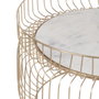 BigBuy Home Table Basse Blanc Doré 72 x 72 x 40 cm