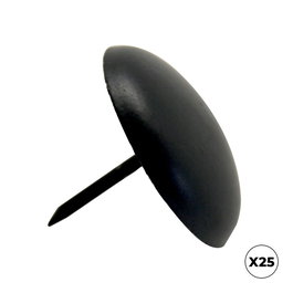 Micel Clavo redondo Cl01, Negro, 28 x 30 mm