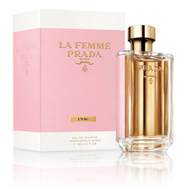 Prada La Femme L'Eau Eau de Toilette 100 mL - Parfum Floral Frais aux Notes de Plumeria, Mandarine, Ylang-Ylang et Tubéreuse