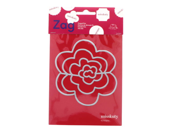 Misskuty Pochoir fin ZAG Fleurs et Plantes grande fleur 3D