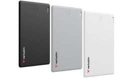 Verbatim My Finder Card - Traceur Bluetooth compatible Apple Find My, Pack de 3, Noir / Argent / Blanc