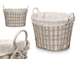 KIPIT Panier ovale avec anses Gris