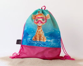 KioKids Sac de Plage Animaux Fuchsia