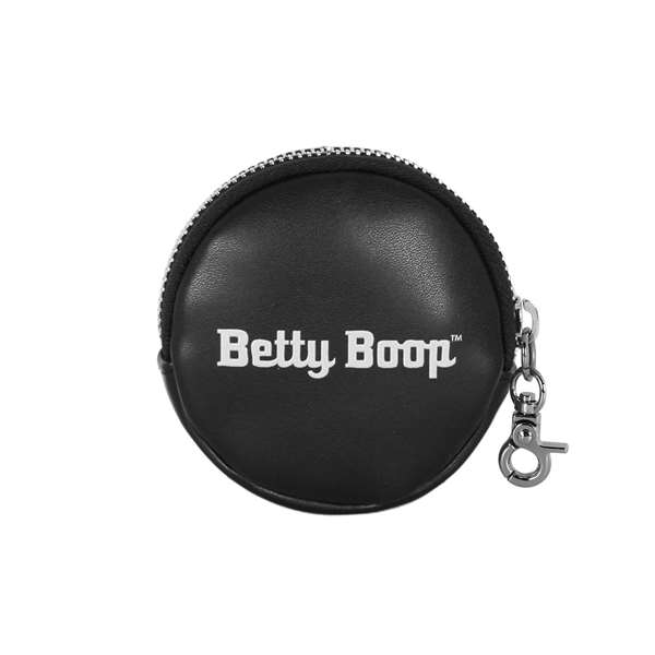 Karactermania Porte-monnaie rond Betty Boop motif 'Motor Love', PVC avec doublure polyester, dimensions 8.7 x 2.3 x 8.7 cm