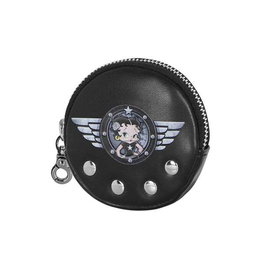 Karactermania Porte-monnaie rond Betty Boop motif 'Motor Love', PVC avec doublure polyester, dimensions 8.7 x 2.3 x 8.7 cm
