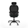 Piqueras y Crespo Chaise de Bureau avec Appui-tête Jorquera 2D036G2 Vert émeraude