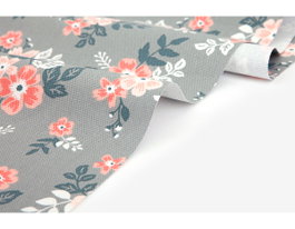 Dailylike Tissu en coton lona à motifs floraux 1,50m x 3m