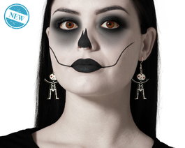 Atosa Boucles d'oreilles squelette humain pour déguisements d'horreur