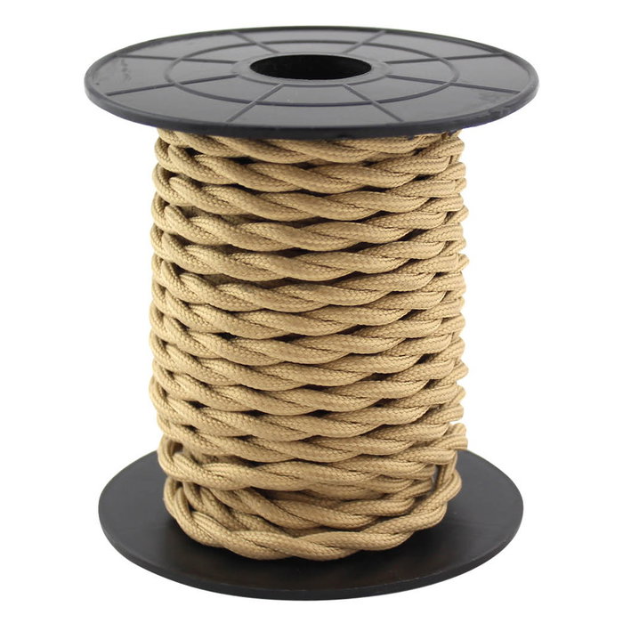 GSC Evolution Câble textile tressé 10m (2x0.75mm) Marron Clair GSC Evolution Câble textile tressé 10m (2x0.75mm) Marron Clair