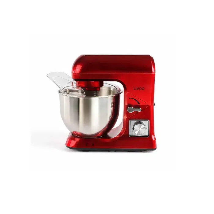 Livoo DOP190R Robot pâtissier - 1000W - Bol inox 5L - 6 vitesses - 3 accessoires (fouet, crochet, batteur) - Rouge Livoo DOP190R Robot pâtissier - 1000W - Bol inox 5L - 6 vitesses - 3 accessoires (fouet, crochet, batteur) - Rouge