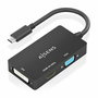 Adaptateur USB-C vers VGA/HDMI/DVI Aisens A109-0954 Noir 15 cm