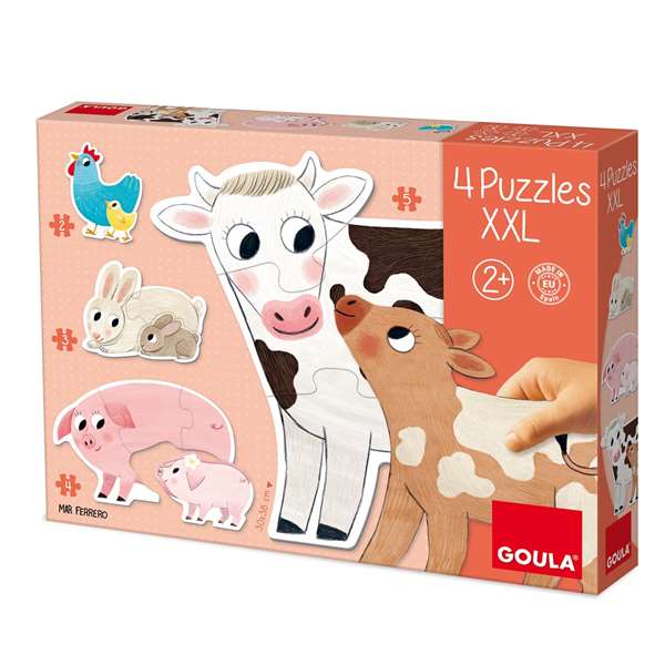 Diset Goula puzzle xxl de cartón, mamans et bébés animaux, progressifs Diset Goula puzzle xxl de cartón, mamans et bébés animaux, progressifs