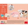 Diset Goula puzzle xxl de cartón, mamans et bébés animaux, progressifs