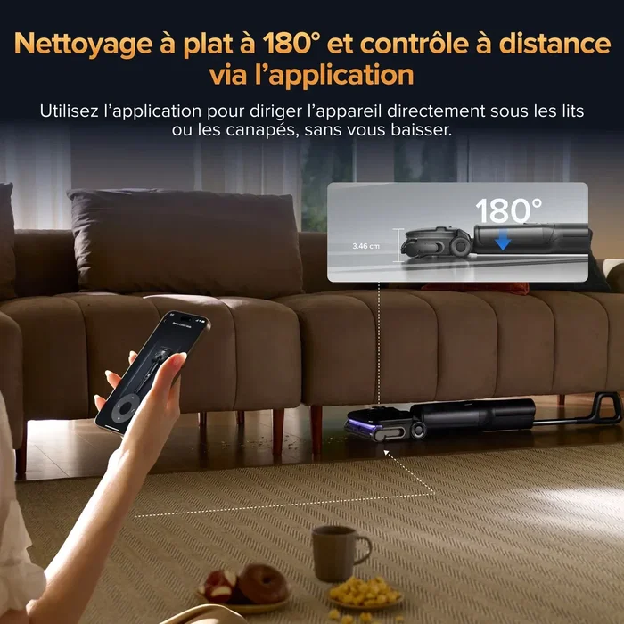 Roborock F25 Ultra Aspirateur Balai Laveur avec Nettoyage Vapeur 180 °C, Puissance 22000 Pa et Rouleau Anti-Enchevêtrement