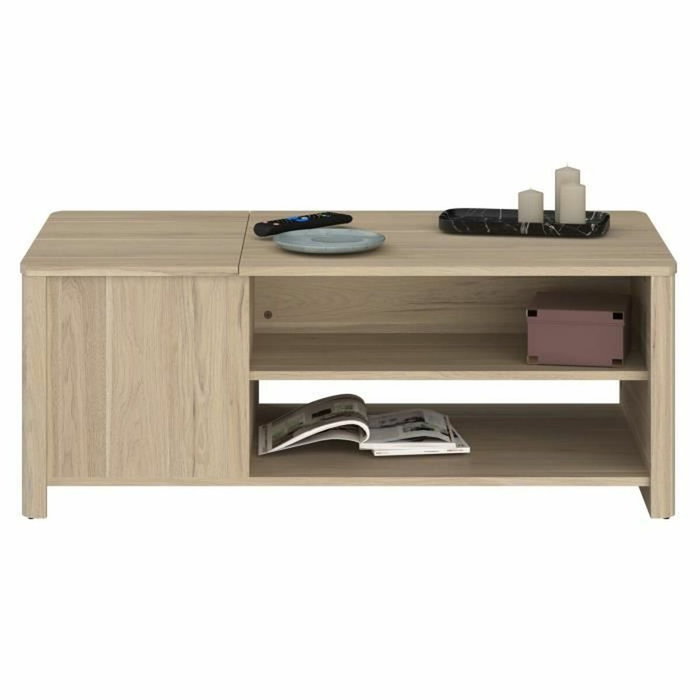 Parisot Table Basse BETTY Rectangulaire Chêne