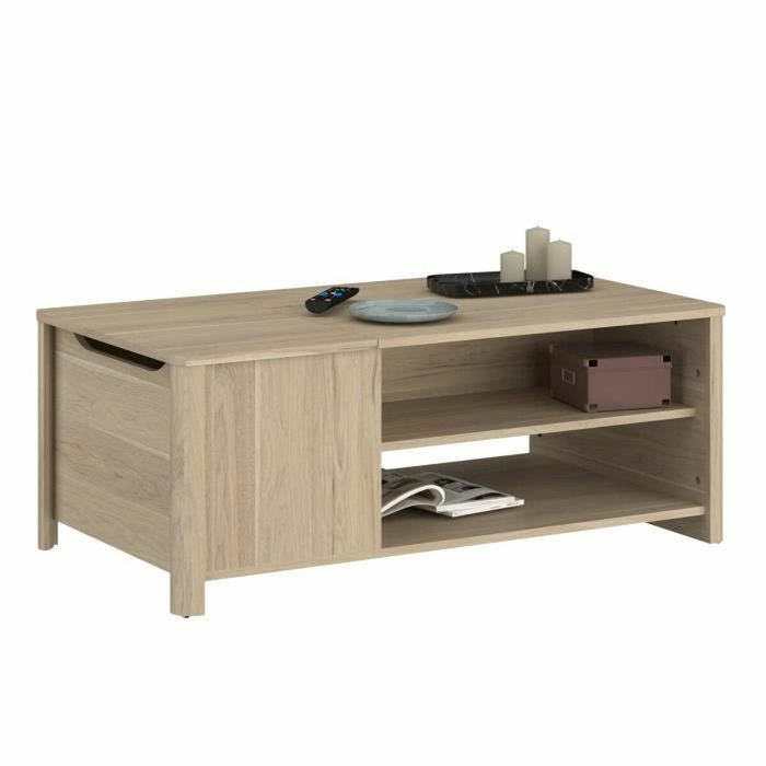 Parisot Table Basse BETTY Rectangulaire Chêne