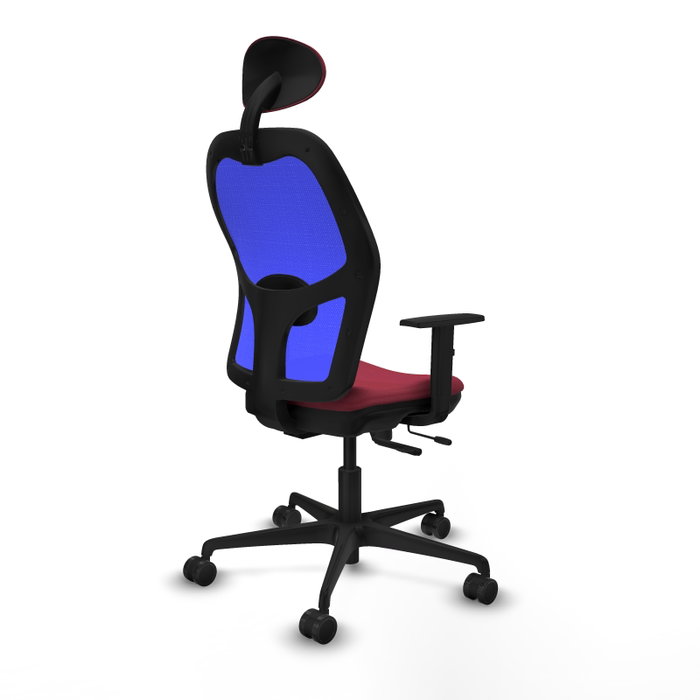 Piqueras y Crespo Chaise de Bureau Jorquera Bordeaux et Bleu