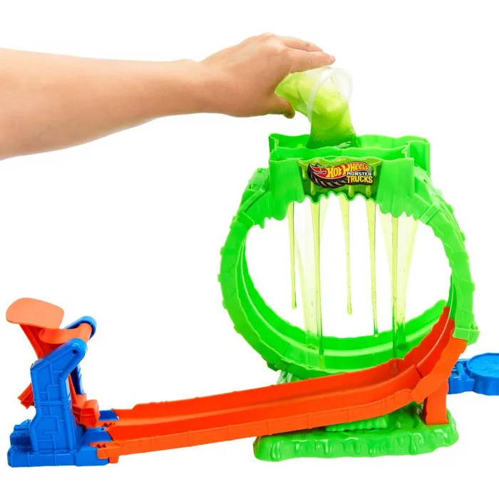 Hot Wheels Playset Slime Looping et Saut avec Rhinomite et Slime