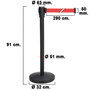 WOLFPACK LINEA PROFESIONAL Pote séparateur avec sangle extensible de 3 mètres