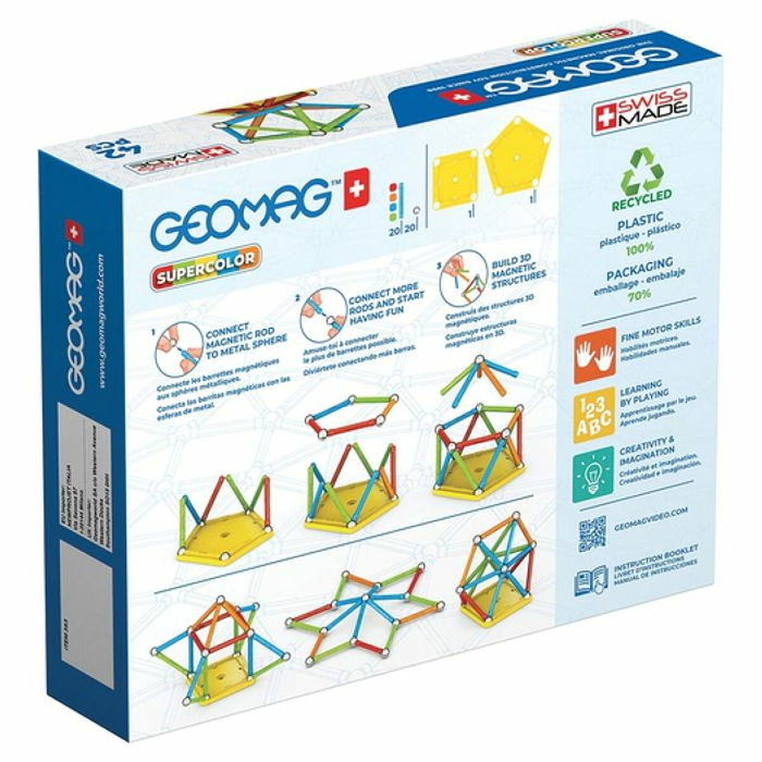 Geomag Super Color Recycled 42 pièces multicolores