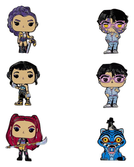 Loungefly Présentoir 12 Badges Émaillés Blind KPop Demon Hunters