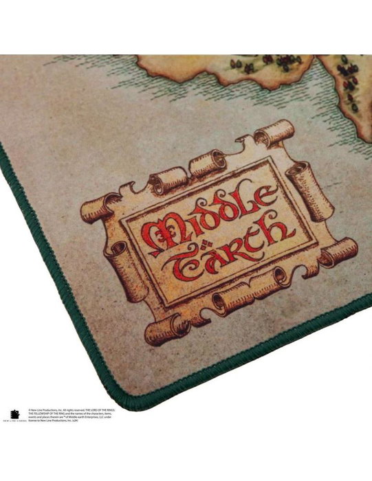 Cinereplicas Tapis de Bureau Carte de la Terre Médiane Le Seigneur des Anneaux, Grand Tapis de Souris pour Bureau, Gaming, Ordinateur Portable