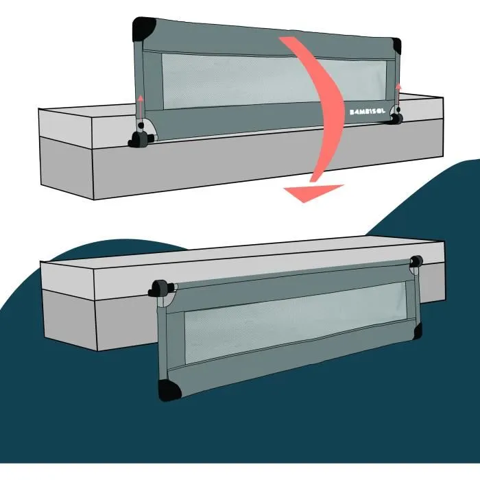 Looping BL5003G Barrière de lit rabattable gris