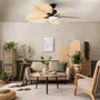 Farelek Ventilateur Plafonnier Makani 132 cm avec Éclairage LED 18 W - Ventilateur et Lumière, Diffusion d'Air Homogène pour Grands Espaces