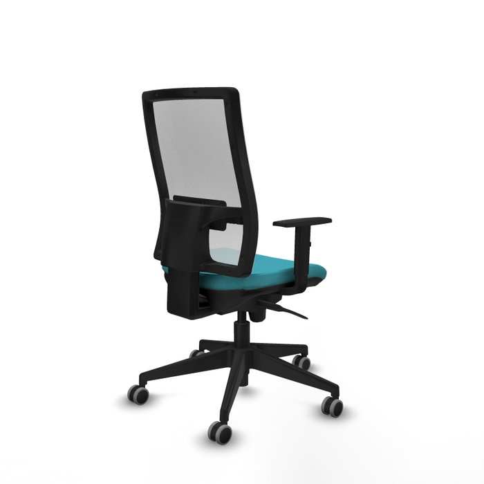PIQUERAS Y CRESPO Chaise de bureau Horna Turquoise et Blanc