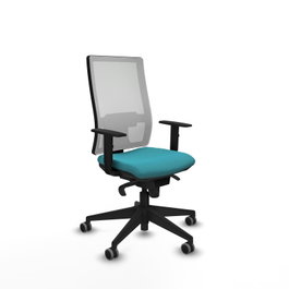 PIQUERAS Y CRESPO Chaise de bureau Horna Turquoise et Blanc