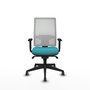 PIQUERAS Y CRESPO Chaise de bureau Horna Turquoise et Blanc