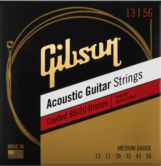 Gibson Juego Acústica Bronze 80/20 Coated Medium 13-56 Gibson Juego Acústica Bronze 80/20 Coated Medium 13-56