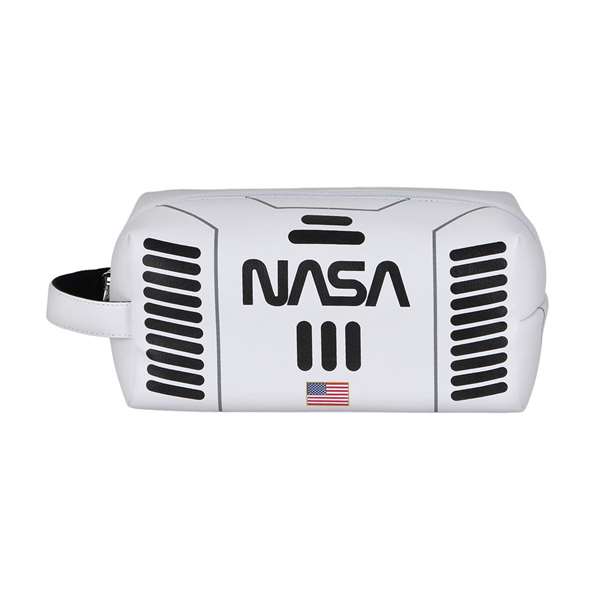 Karactermania Nécessaire de Voyage NASA Brick Plus Spaceship - Nécessaire en PVC avec intérieur Polyester, 13 x 27 x 13 cm - Blanc Karactermania Nécessaire de Voyage NASA Brick Plus Spaceship - Nécessaire en PVC avec intérieur Polyester, 13 x 27 x 13 cm - Blanc
