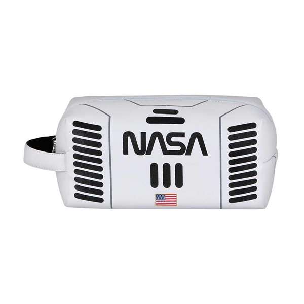 Karactermania Nécessaire de Voyage NASA Brick Plus Spaceship - Nécessaire en PVC avec intérieur Polyester, 13 x 27 x 13 cm - Blanc Karactermania Nécessaire de Voyage NASA Brick Plus Spaceship - Nécessaire en PVC avec intérieur Polyester, 13 x 27 x 13 cm - Blanc
